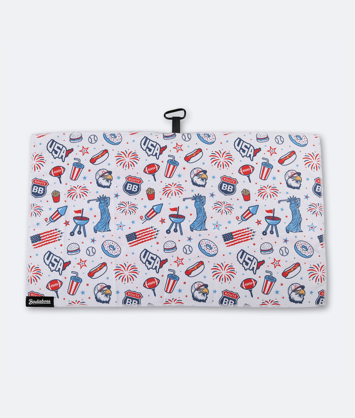 USA White - Magnetic Golf Towel