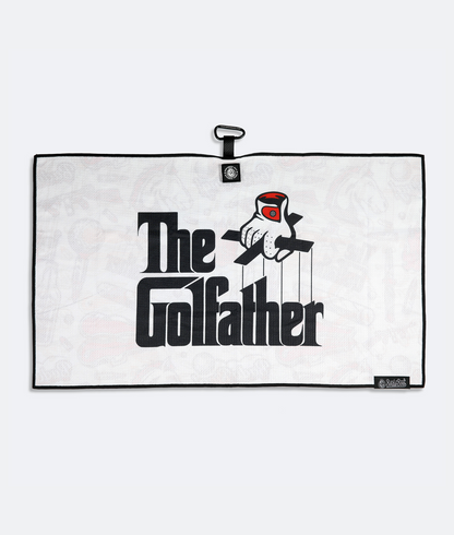 The Golfather White - Magnetic Golf Towel