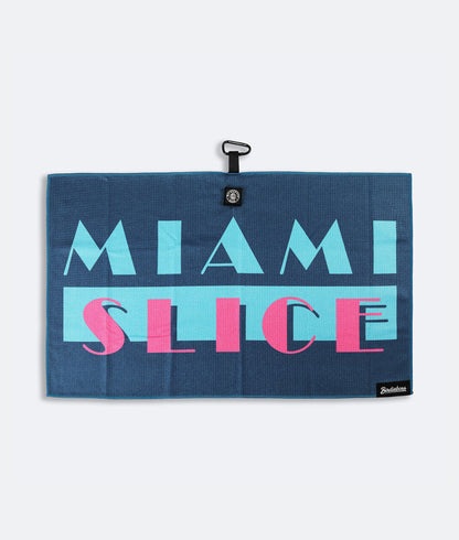 Miami Slice Blue - Magnetic Golf Towel
