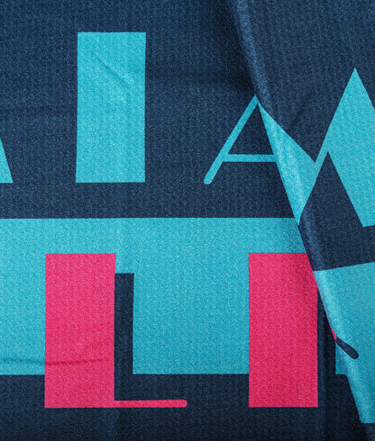 Miami Slice Blue - Magnetic Golf Towel