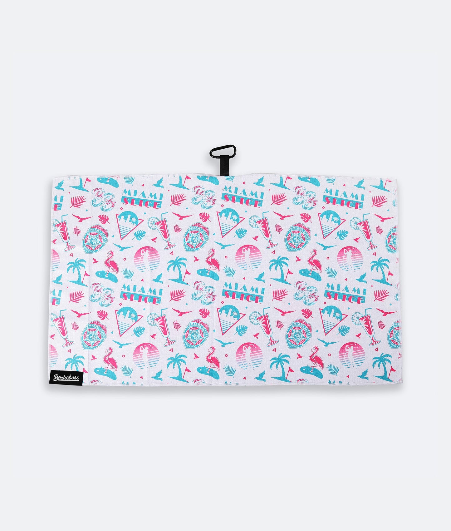 Miami Slice White - Magnetic Golf Towel