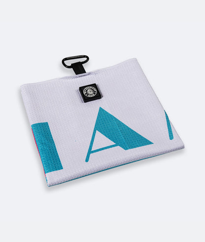 Miami Slice White - Magnetic Golf Towel