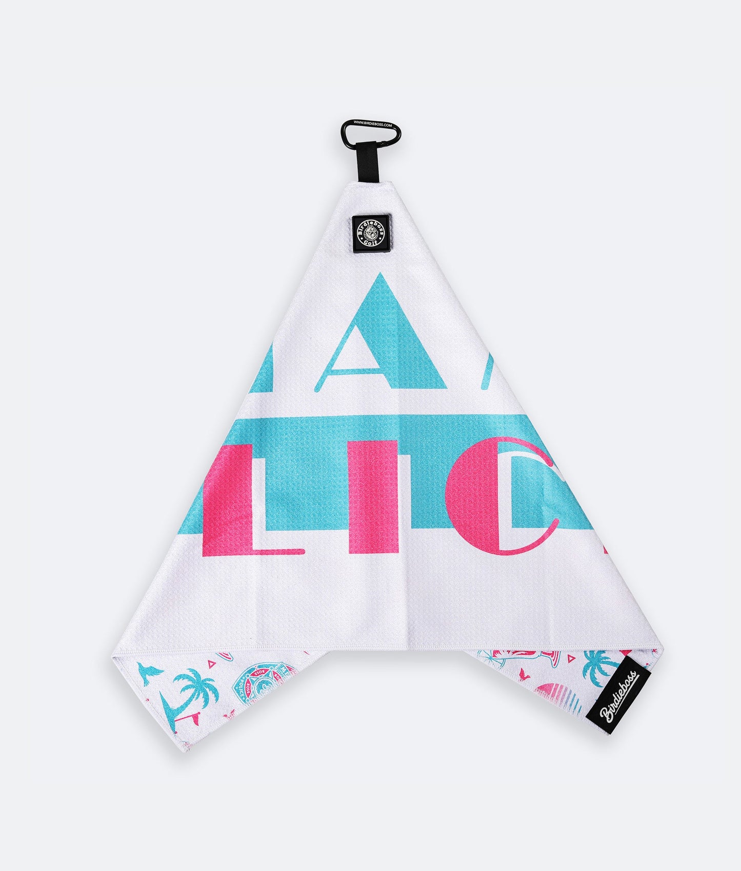 Miami Slice White - Magnetic Golf Towel