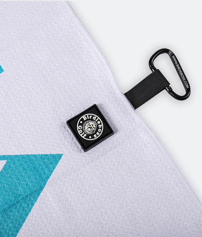 Miami Slice White - Magnetic Golf Towel