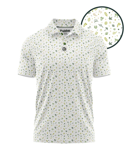 Ramen Corner Icon Polo White
