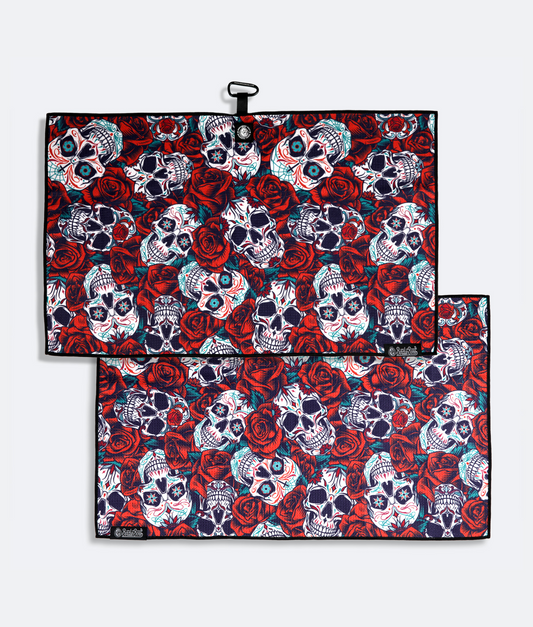 Skulls & Roses - Magnetic Golf Towel