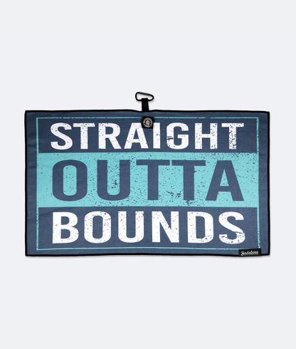 Straight Outta Bounds Blue - Magnetic Golf Towel