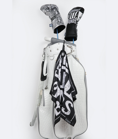 Straight Outta Bounds White - Magnetic Golf Towel