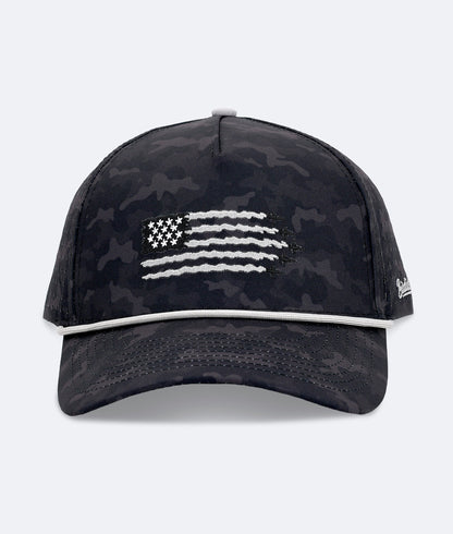 USA Hat Black Camo