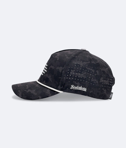 USA Hat Black Camo