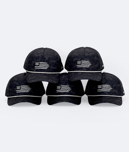 USA Hat Black Camo