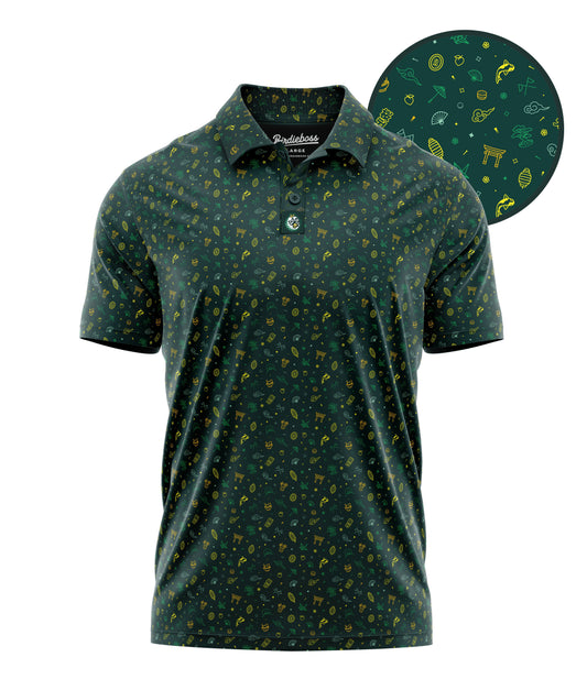 Ramen Corner Icon Polo Green